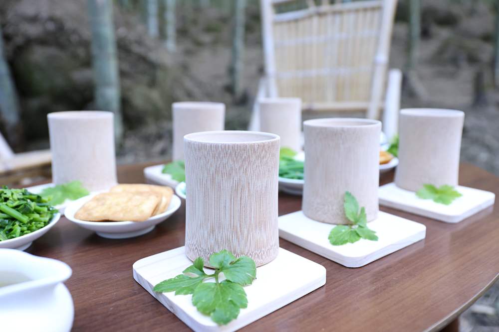 金台灣山莊 溪頭住宿杉木房一泊二食 品酩釀在竹子裡的竹筒酒席超風雅