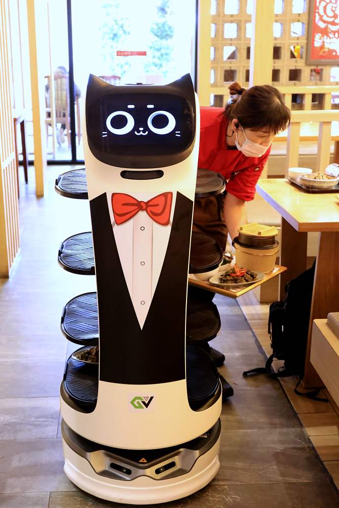 有春茶館 首見貓咪機器人 台中古早味聚餐餐廳